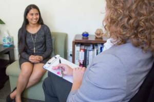 Girl receiving individual therapy service
